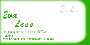 eva less business card